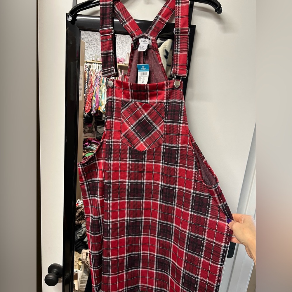 Rue 21 Plaid Overall Dress